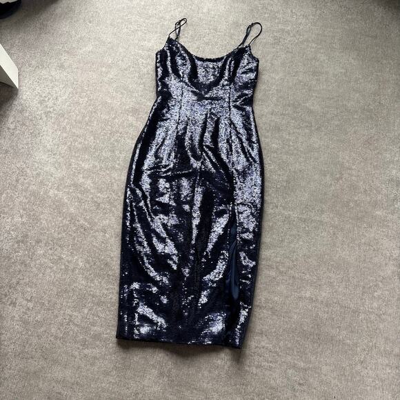 Misha Dresses & Skirts - NWT Misha Blue Sequin Dress